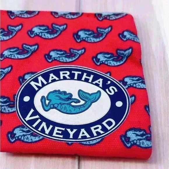 Martha’s Vineyard Coral Blue Mermaid Wristlet Cosmetic Accessory Bag - Picture 8 of 9